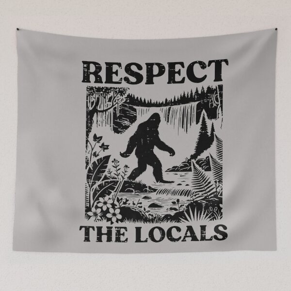 Item preview, Bigfoot Respect Locals Vintage Sasquatch Park Women Men Kids designed and sold by GreggRoss.