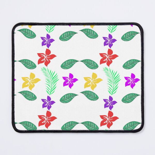 Item preview, Colorful Tropical Floral Seamless Pattern with Leaves and Exotic Flowers on Light Background designed and sold by Ei-Ei.