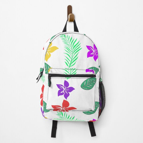 Item preview, Colorful Tropical Floral Seamless Pattern with Leaves and Exotic Flowers on Light Background designed and sold by Ei-Ei.