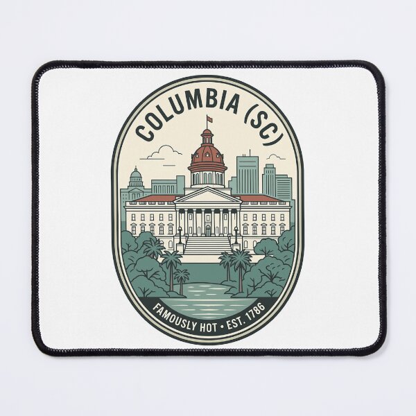 Item preview, Columbia South Carolina State House Vintage Skyline Badge designed and sold by k3rstman1.