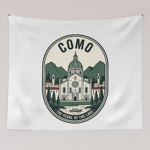 Item preview, Lake Como Italy Vintage Travel Badge designed and sold by k3rstman1.