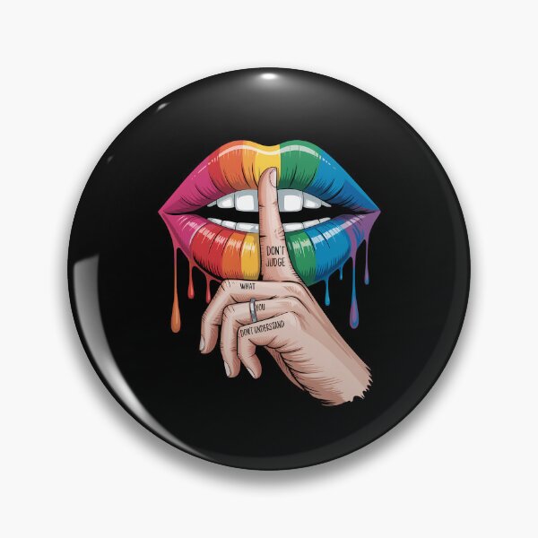 Item preview, Don't Judge What You Don't Understand LGBT Gay Pride Lips designed and sold by sailorjessiArt.