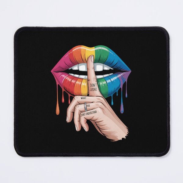 Item preview, Don't Judge What You Don't Understand LGBT Gay Pride Lips designed and sold by sailorjessiArt.