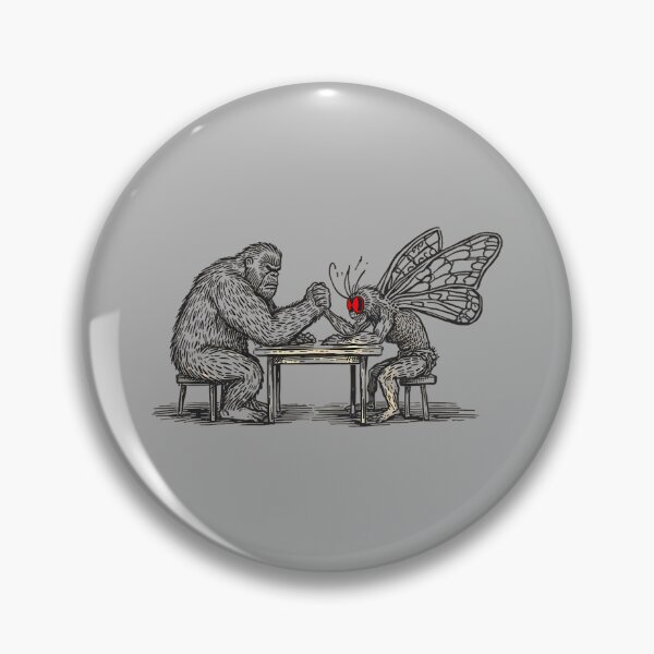 Item preview, Bigfoot vs Mothman Funny Cryptid Arm Wrestling for Men Women designed and sold by GreggRoss.
