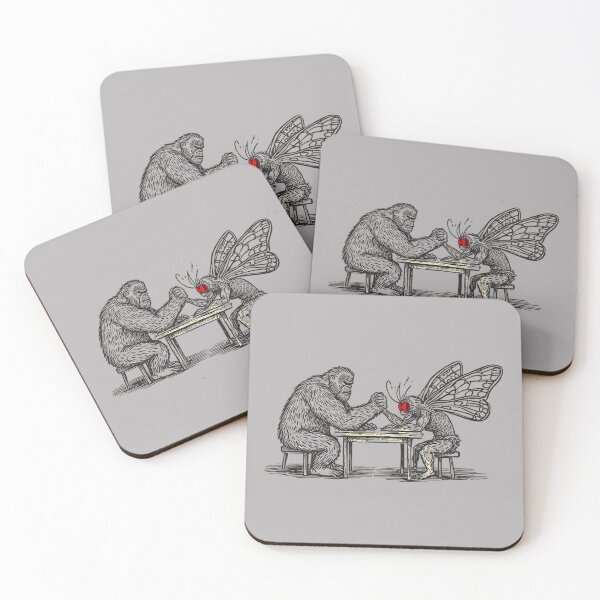 Item preview, Bigfoot vs Mothman Funny Cryptid Arm Wrestling for Men Women designed and sold by GreggRoss.