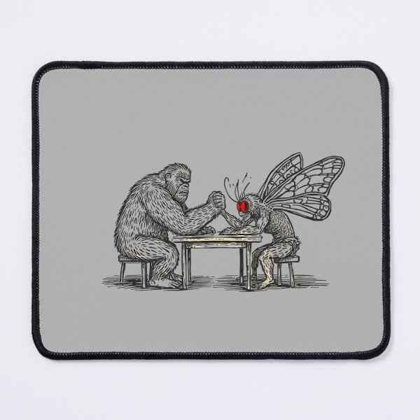 Item preview, Bigfoot vs Mothman Funny Cryptid Arm Wrestling for Men Women designed and sold by GreggRoss.