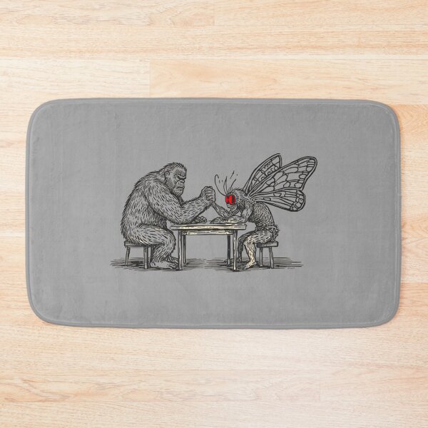 Item preview, Bigfoot vs Mothman Funny Cryptid Arm Wrestling for Men Women designed and sold by GreggRoss.