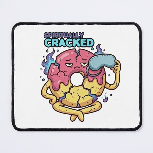 Item preview, Spiritually Cracked – Cosmic Burnout Donut Retro Meme Aesthetic designed and sold by jongjava.