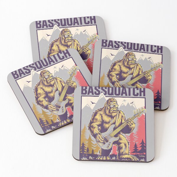 Item preview, C.J.'s Cryptid Sasquatch Bigfoot Bass Guitar Gifts Bassquatch, Bigfoot Bass Guitar Sasquatch Adult Men's Yellow Cartoon designed and sold by GreggRoss.