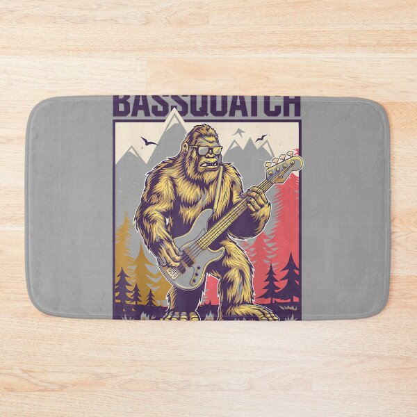 Item preview, C.J.'s Cryptid Sasquatch Bigfoot Bass Guitar Gifts Bassquatch, Bigfoot Bass Guitar Sasquatch Adult Men's Yellow Cartoon designed and sold by GreggRoss.