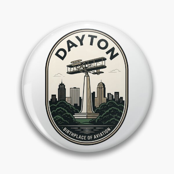 Item preview, Vintage Dayton Ohio Birthplace of Aviation Skyline designed and sold by k3rstman1.