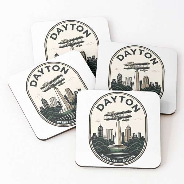 Item preview, Vintage Dayton Ohio Birthplace of Aviation Skyline designed and sold by k3rstman1.