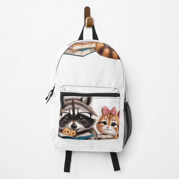 Item preview, Cozy Books & Snacks Critters T-Shirt | Reading Raccoon & Cat designed and sold by Ashley critters.
