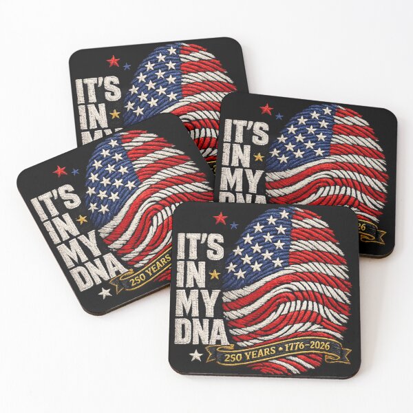 Item preview, Its in my DNA USA flag fingerprint - America 250th anniversary designed and sold by Youngkev-arts.