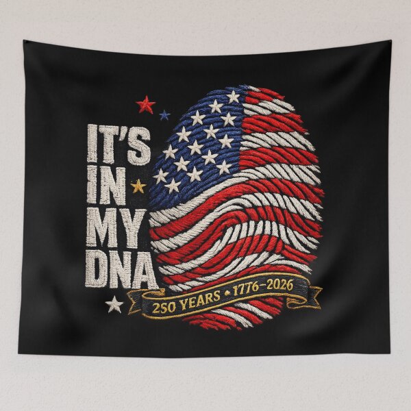 Item preview, Its in my DNA USA flag fingerprint - America 250th anniversary designed and sold by Youngkev-arts.
