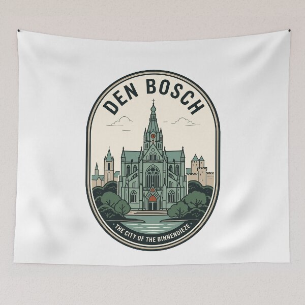 Item preview, Den Bosch Netherlands Vintage Travel Badge designed and sold by k3rstman1.