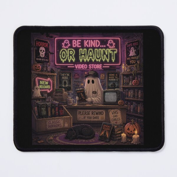 Item preview, Be Kind Or Haunt Retro Ghost Video Store Halloween Design designed and sold by MotylekAnia.
