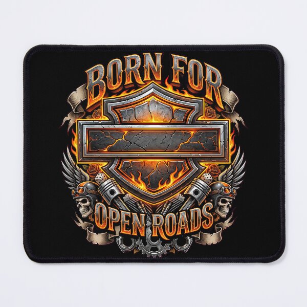 Item preview, Harley Davidson Born For Open Roads Motorcycle Lifestyle Artwork designed and sold by enzoade.