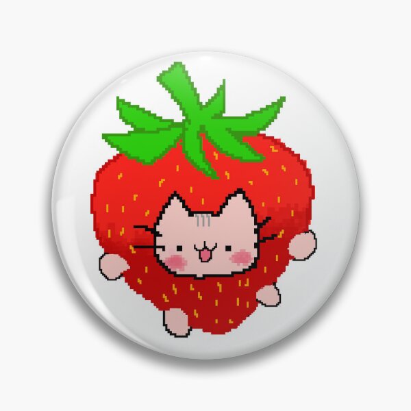 Item preview, cute strawberry cat designed and sold by cchickennugget.