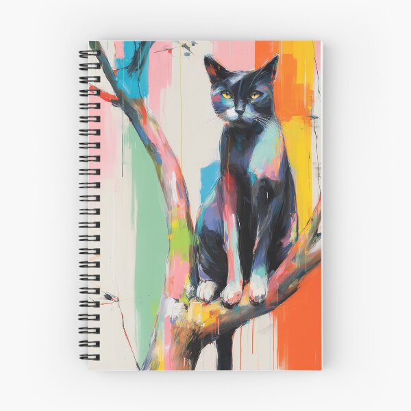 Item preview, Colorful Cat on a Branch designed and sold by lautir.