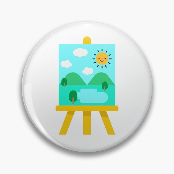 Item preview, Wooden easel with landscape painting of mountains and lake for back to school art designed and sold by nuchz.