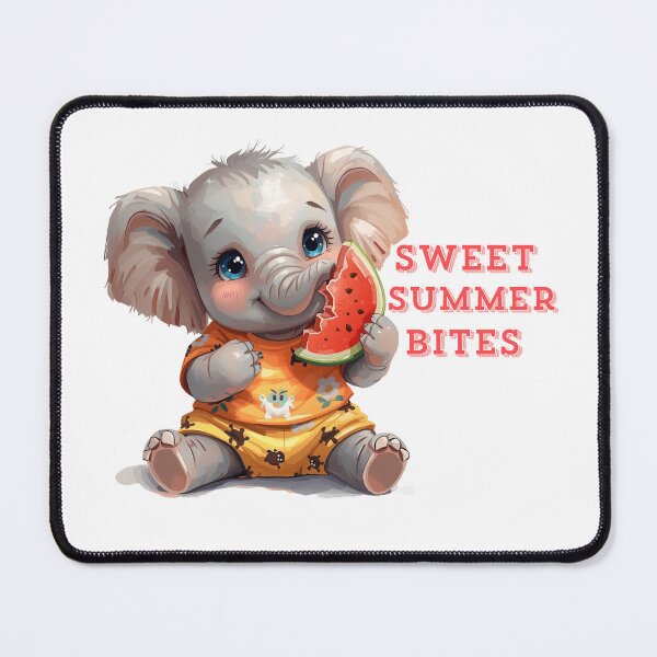 Item preview, Sweet Summer Bites Cute Elephant Sticker – Kawaii Watermelon Summer Vibes designed and sold by BonnieGlam13.