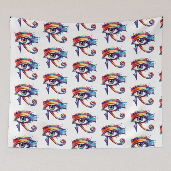 Item preview, Vibrant Eye of Horus: Colorful Watercolor Egyptian Protection Symbol designed and sold by GulfSignature.