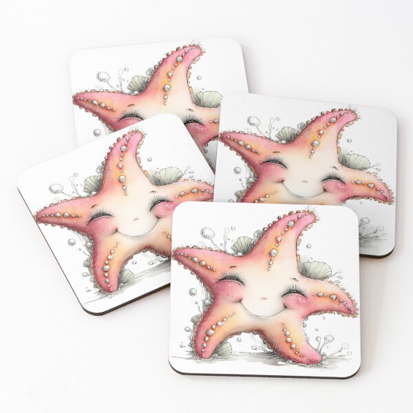 Item preview, Cute Smiling Starfish Ocean Art designed and sold by AURA-APPAEL.