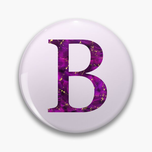 Item preview, Monogram letter B in pink color with gold accents, alcohol ink digital art designed and sold by SweetLilith.