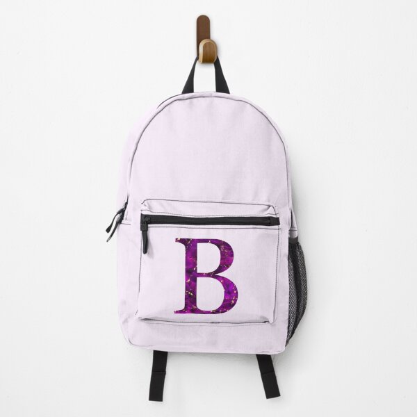 Item preview, Monogram letter B in pink color with gold accents, alcohol ink digital art designed and sold by SweetLilith.
