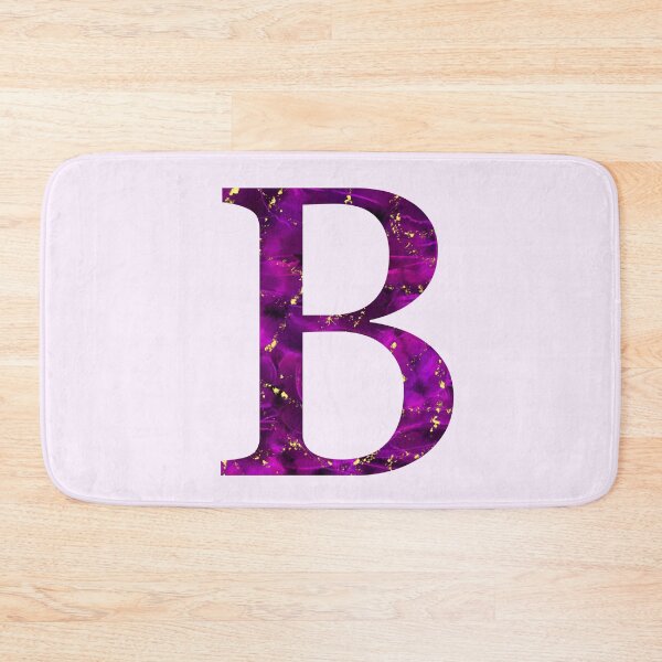 Item preview, Monogram letter B in pink color with gold accents, alcohol ink digital art designed and sold by SweetLilith.