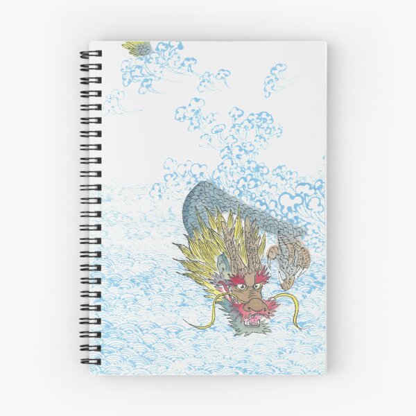 Aperçu de l'œuvre Dragon dans les vagues créée et vendue par HiddenJadeArtStudio.