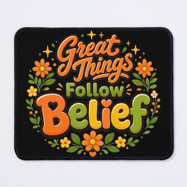 Item preview, Retro Floral Belief Motivation designed and sold by the-dovlat.
