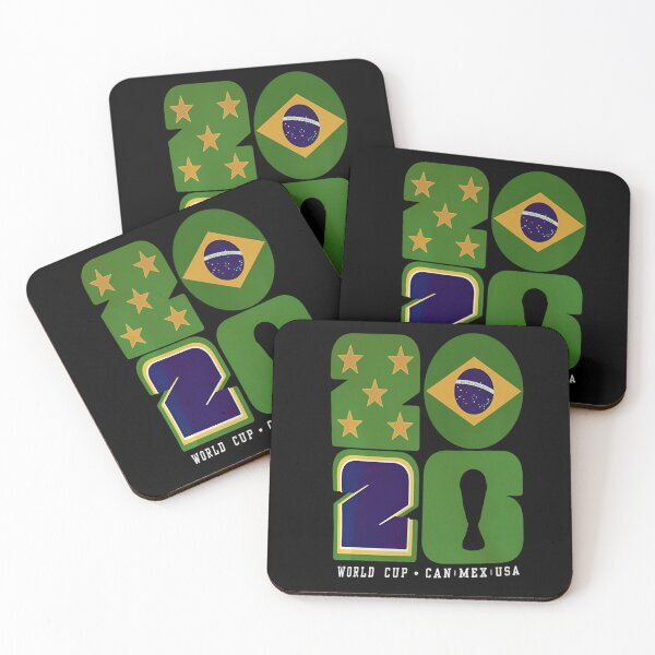 Item preview, Brazil Football World Cup 2026 - Can Mex Usa Typography designed and sold by  The Midnight Library - Book Lover Gifts & Kindle Accessories.