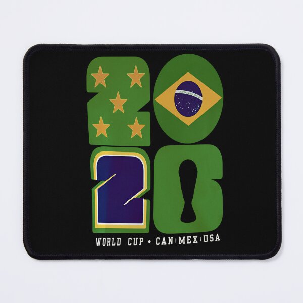 Item preview, Brazil Football World Cup 2026 - Can Mex Usa Typography designed and sold by The Midnight Library - Book Lover Gifts & Kindle Accessories.