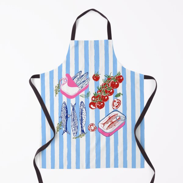 Item preview, Mediterranean Colorful Sardines and Tomato Coastal Illustration designed and sold by MaiZephyr.