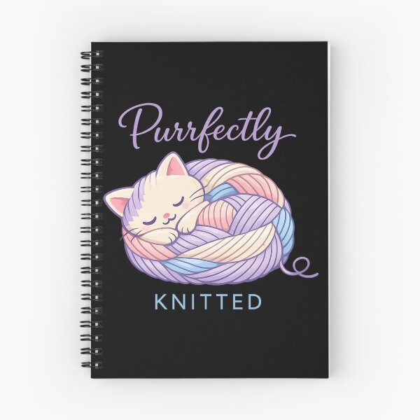 Item preview, Purrfectly Knitted Sleeping Cat – Cute Pastel Yarn Kitty Aesthetic designed and sold by Ladys-Gents.