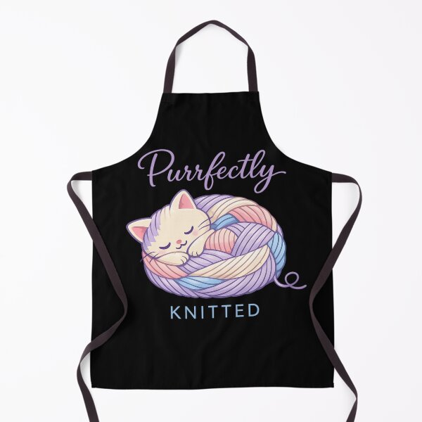 Item preview, Purrfectly Knitted Sleeping Cat – Cute Pastel Yarn Kitty Aesthetic designed and sold by Ladys-Gents.