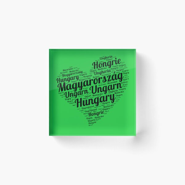 Item preview, Hungary Heart Word Cloud Art designed and sold by Fabrikola.