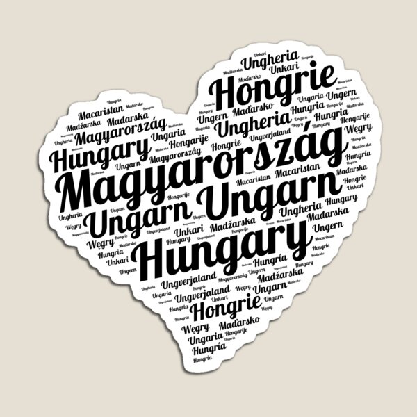 Item preview, Hungary Heart Word Cloud Art designed and sold by Fabrikola.