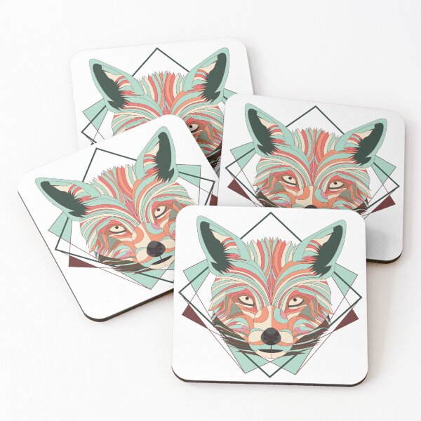 Item preview, Geometric Fox Colorful Boho Fox Art Nature Lover designed and sold by WaviStudio.