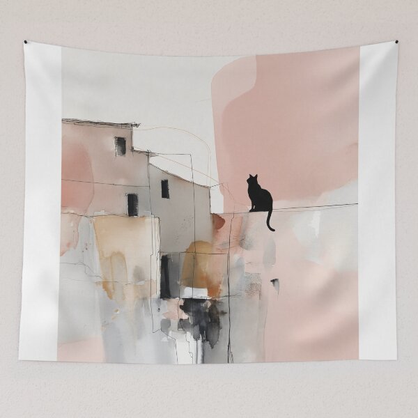 Item preview, Cat Silhouette on Rooftop designed and sold by lautir.
