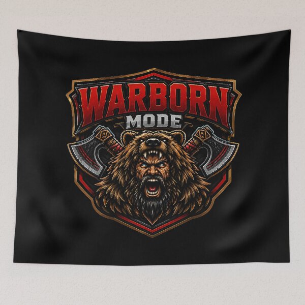 Item preview, Warborn Mode Viking Berserker T-Shirt – Norse Warrior Emblem Bear Cloak Nordic Badge designed and sold by R3X .