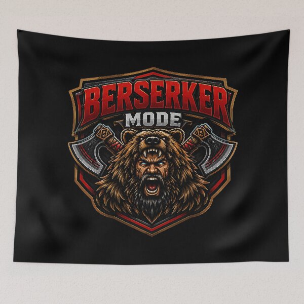 Item preview, Berserker Mode Viking Warrior T-Shirt – Norse Bear Berserker Emblem Nordic Shield Design designed and sold by R3X .