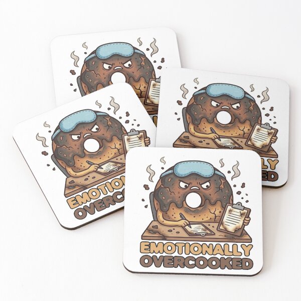 Item preview, Emotionally Overcooked – Burnt Donut Burnout Meme Retro Aesthetic designed and sold by jongjava.