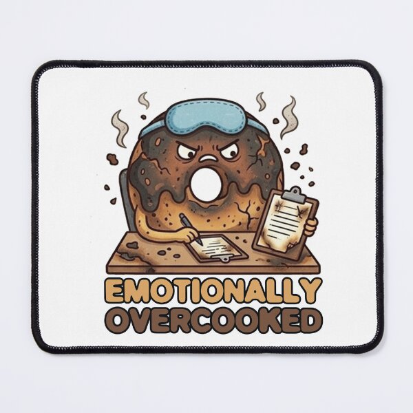 Item preview, Emotionally Overcooked – Burnt Donut Burnout Meme Retro Aesthetic designed and sold by jongjava.
