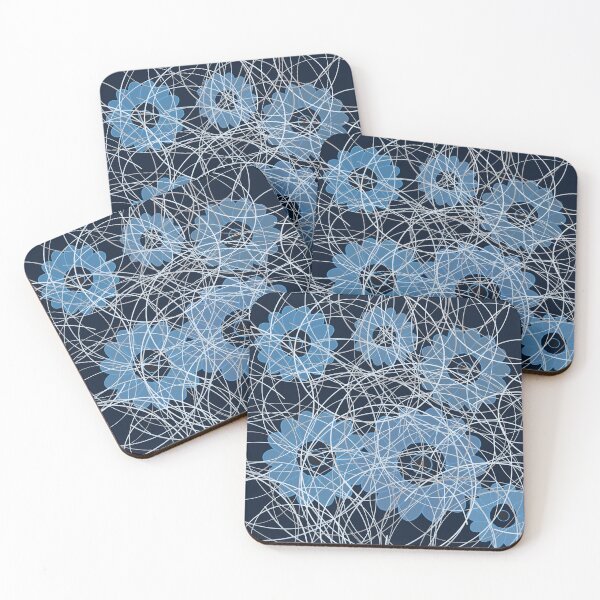 Item preview, Electric Blue Floral Pattern designed and sold by AreliRayDesign.