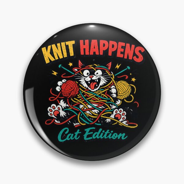 Item preview, Knit Happens Cat Edition Funny Knitting Cat Chaos Yarn Lover Gift designed and sold by Ladys-Gents.