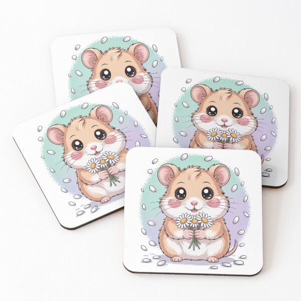 Item preview, Kawaii Hamster Daisy Shower Falling Petals Cute Wholesome Art designed and sold by AlexandraSand.