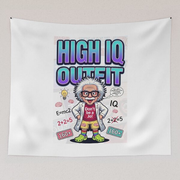 Item preview, Funny "HIGH IQ Outfit" Cartoon Scientist - Don't Be a Jo! Irony Meme Hi designed and sold by AmericaReacts.